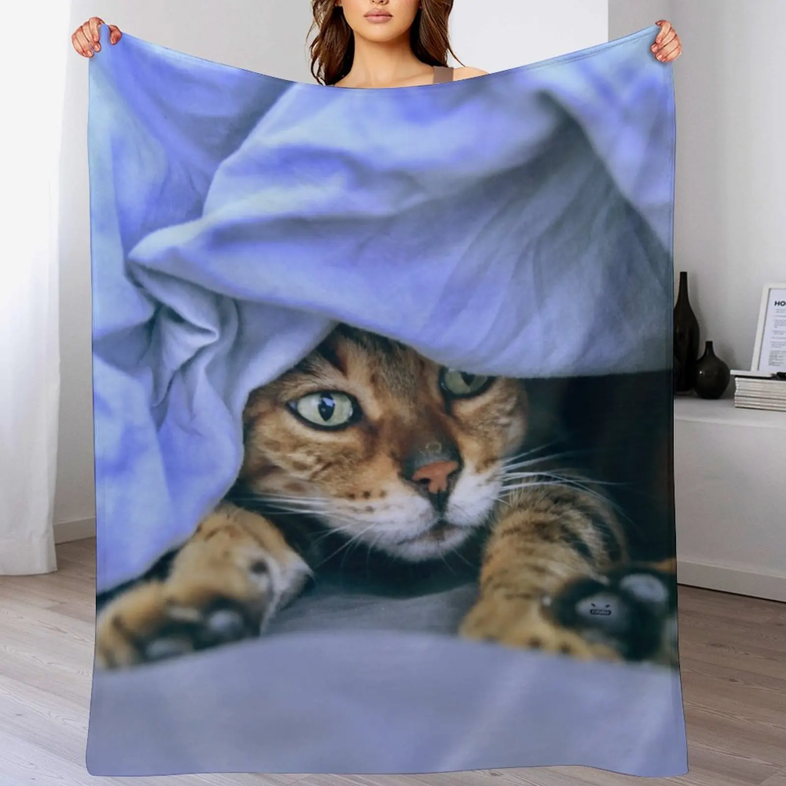 

Cat in the nest / Swiss Artwork Photography Throw Blanket Decoratives For Baby Luxury Brand bed plaid Blankets