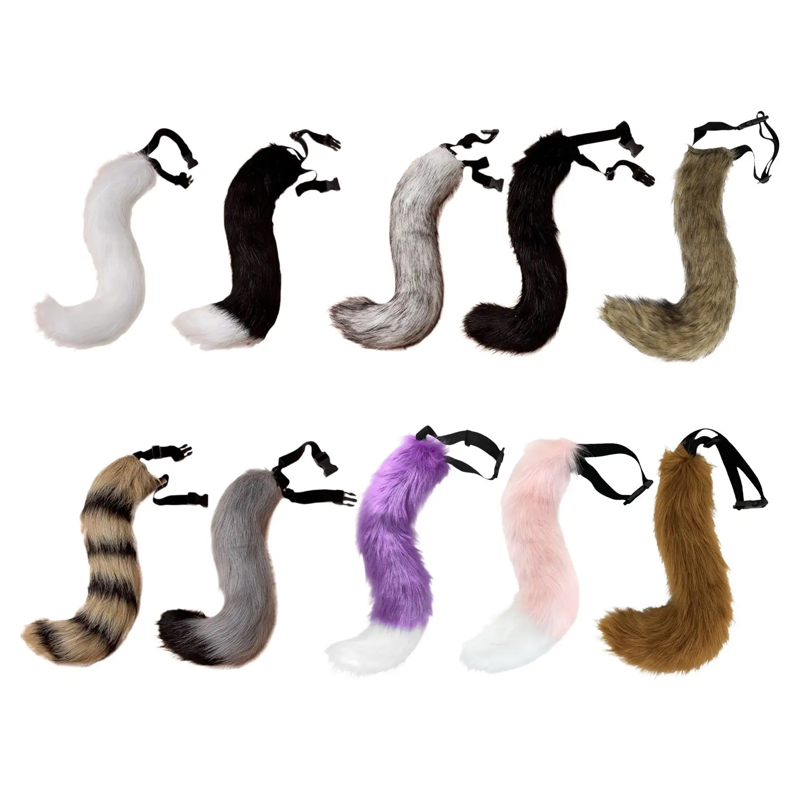 Anime Cosplay Animal Tail Toys Party Prom Artificial Fur for Children or Adults