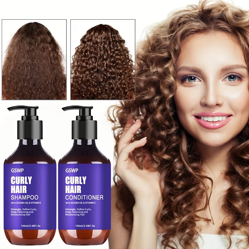 

Шампунь и кондиционер для кудрявых волос GSWP с маслом жожоба и витамином Е: разглаживает, подчеркивает локоны, глубоко очищает. 200 мл.