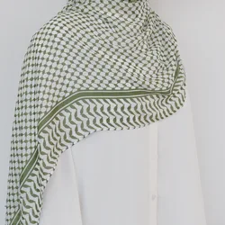 2024 nuovo arrivo Keffiyeh Hijab Chiffon stampato donne musulmane sciarpa palestina Ramadan foulard