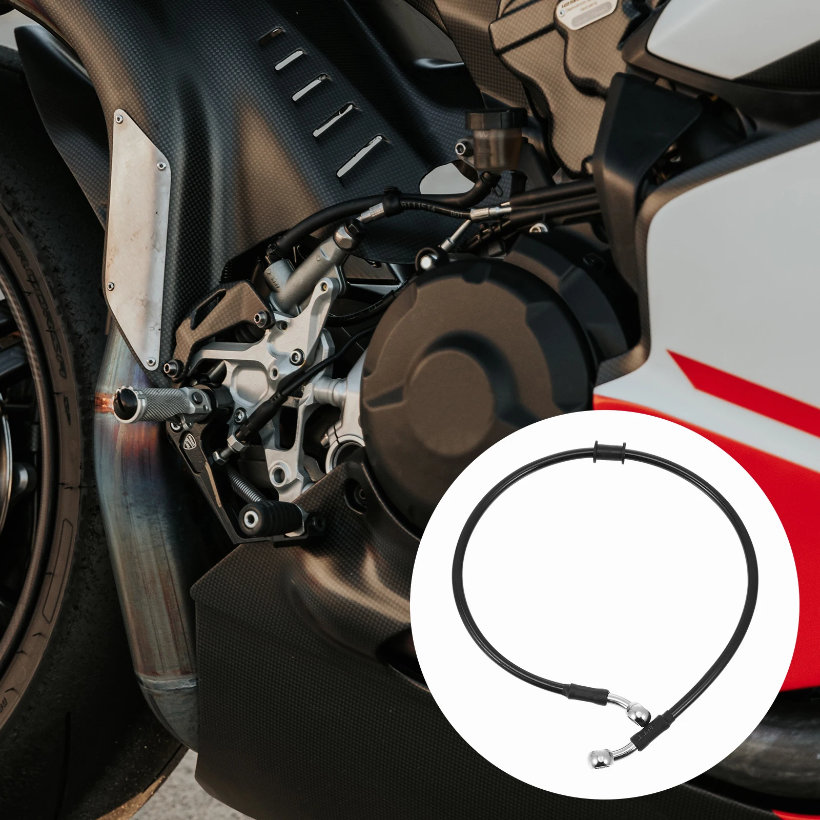 

1pc Durable Motorcycle Hose High Quality Black Brake Wire For Bike Hydraulic Line Racing Motor Oil Motorbike Brake Hose Strong