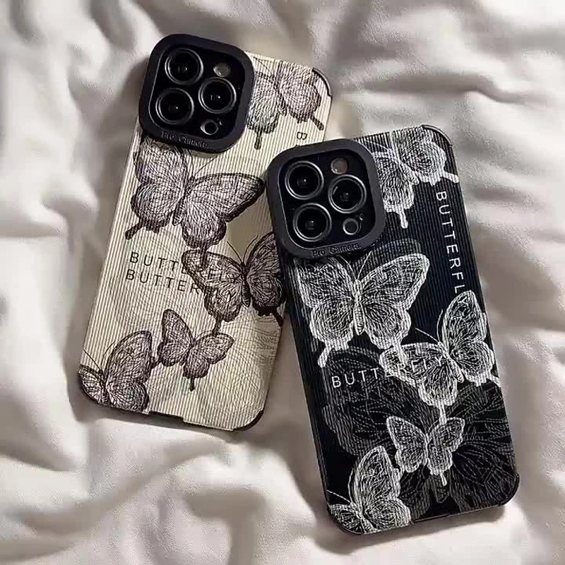 Retro Butterfly Case For Samsung Galaxy A52 A51 A50 A32 A31 A21S A22 A33 A53 A54 A71 A72 A73 5G A12 A13 A14 A34 Silicone Cover