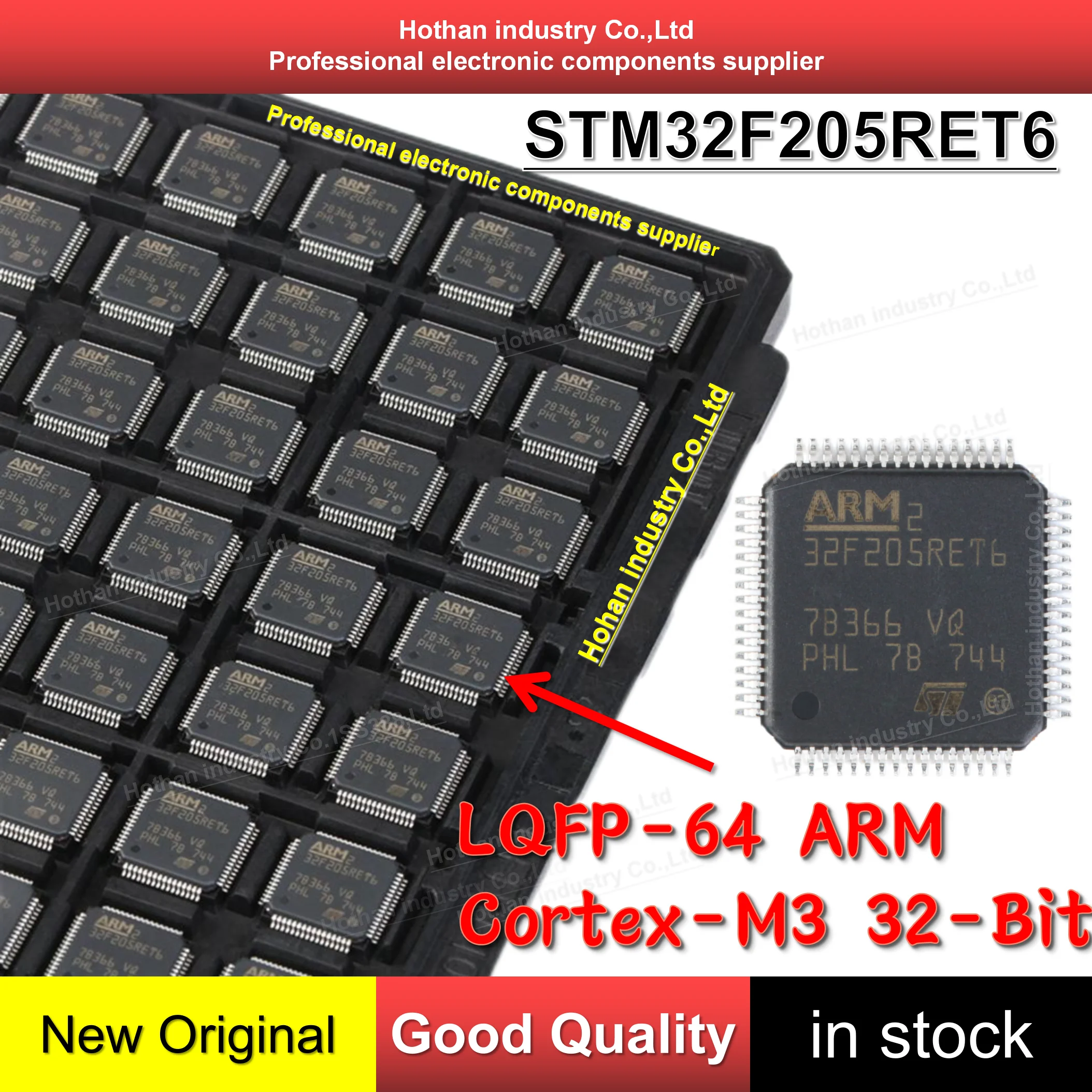 【1pcs】STM32F205RET6 STM32 F205RET6 F205 RET6 ARM Cortex-M3 32-bit Microcontroller MCUs