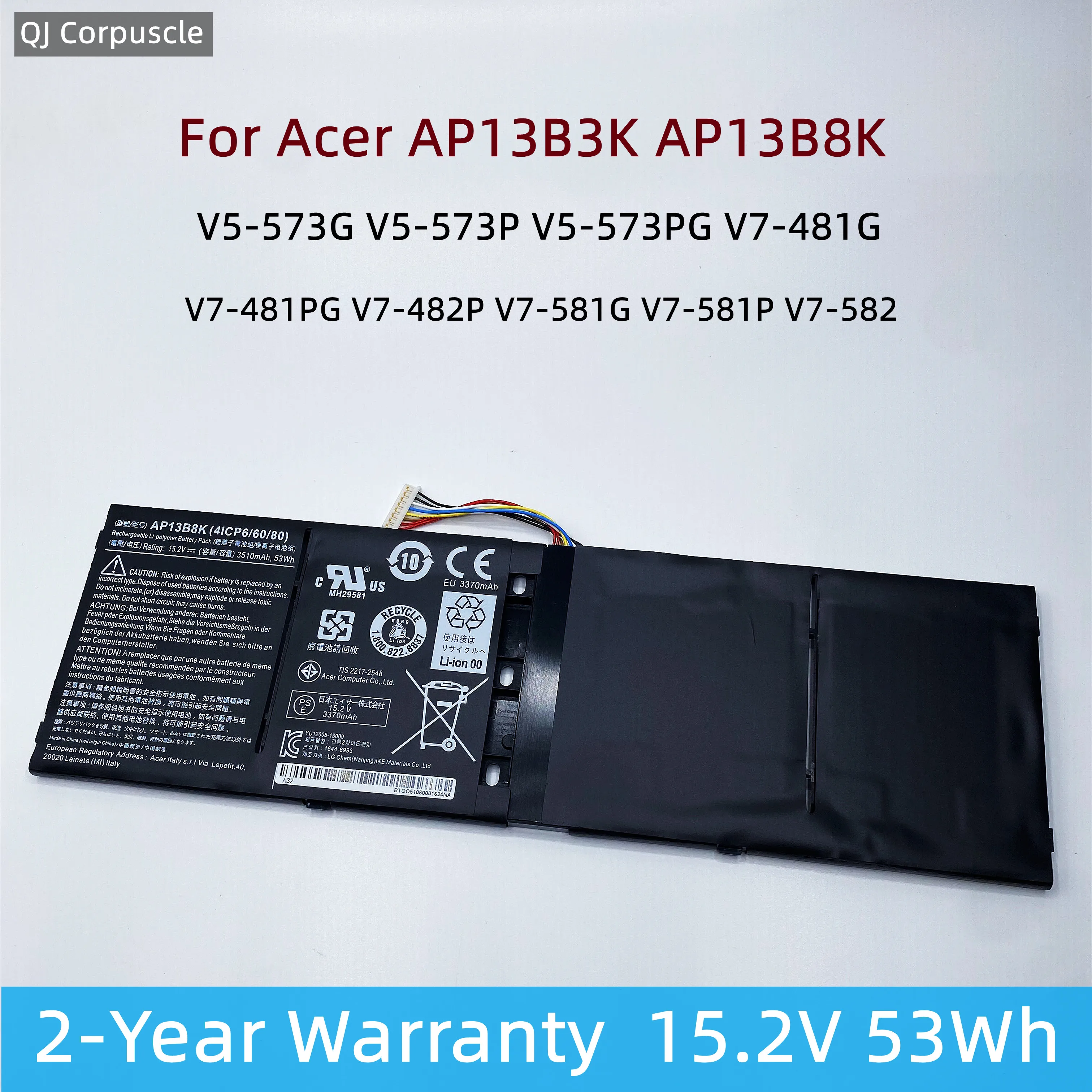 

Original AP13B3K AP13B8K Laptop Battery For Acer Aspire V5-573G V5-573P V5-573PG V7-481G V7-481P V7-481PG V7-482P 581G 581P 582