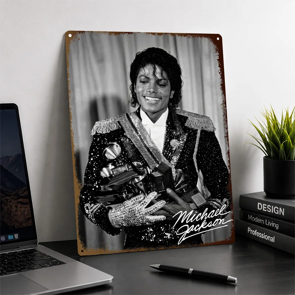 Michael Jackson Aluminum Poster Personalized Metal Sign Pop Icon Tribute Wall Art Perfect For Recording Studios Or Music Rooms