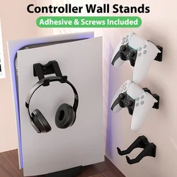 Soportes de pared para controlador con almohadillas antideslizantes, adhesivo fuerte y tornillos para Xbox, PS5, PS4, Nintendo, auriculares, soporte para Gamepad, envío rápido