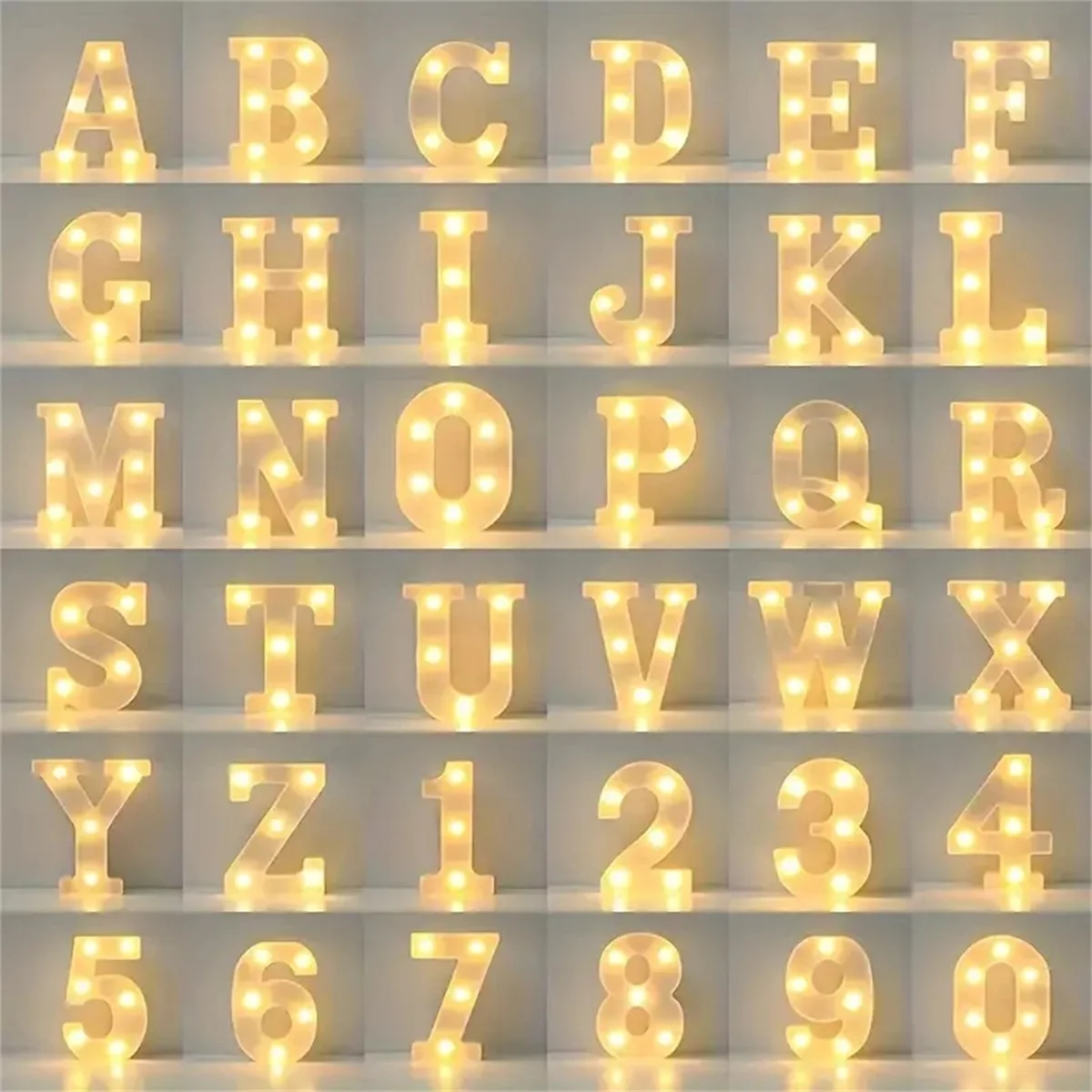 

1 16cm LED letter light, luminous letter and number night light, suitable for home, bar, wedding, birthday party decoration