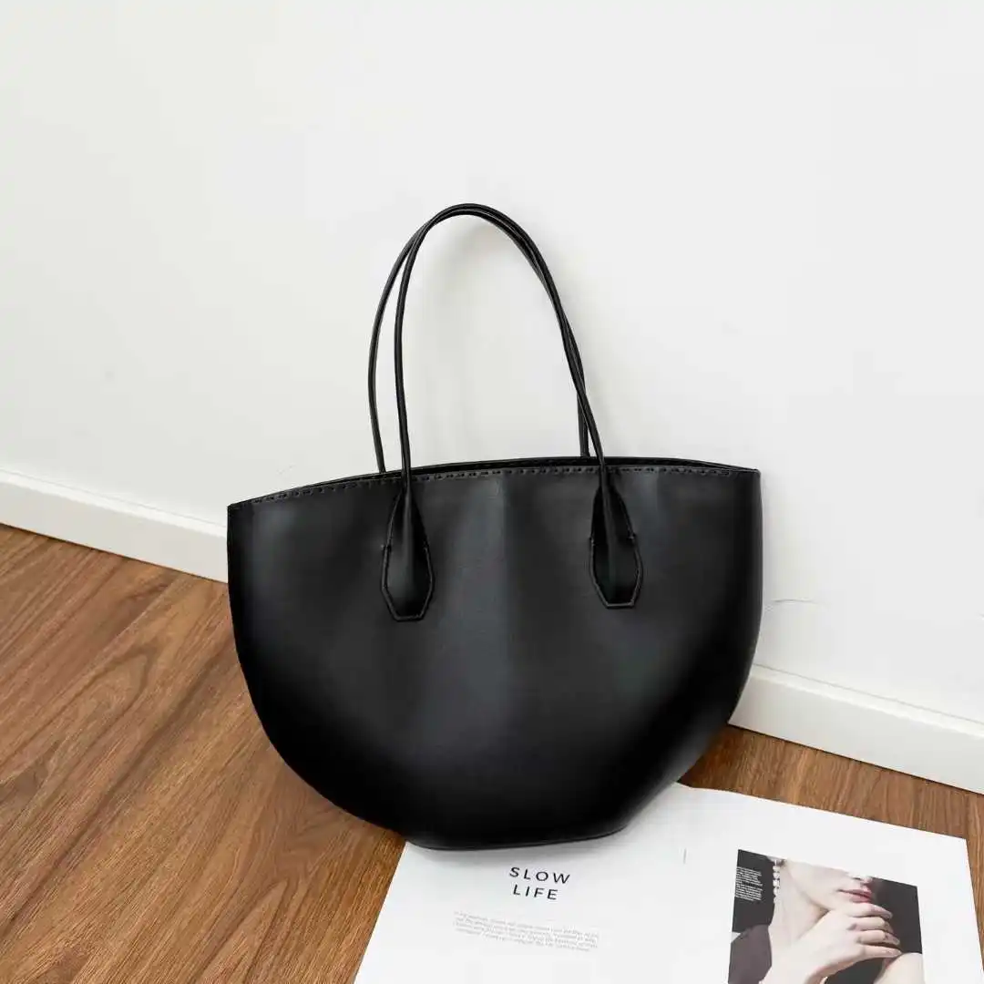 حقيبة يد ميندي تحت الإبط للنساء ذات سعة كبيرة من الجلد الطبيعي، حقيبة كتف مزدوجة بتصميم حضري بسيط