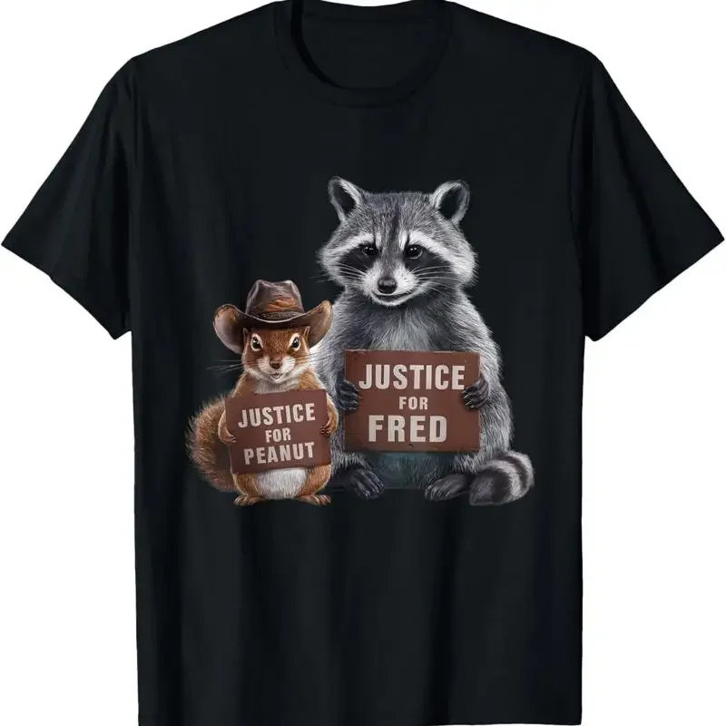 Justice For Peanut The Squirrel Justice For Fred The Raccoon T-Shirt