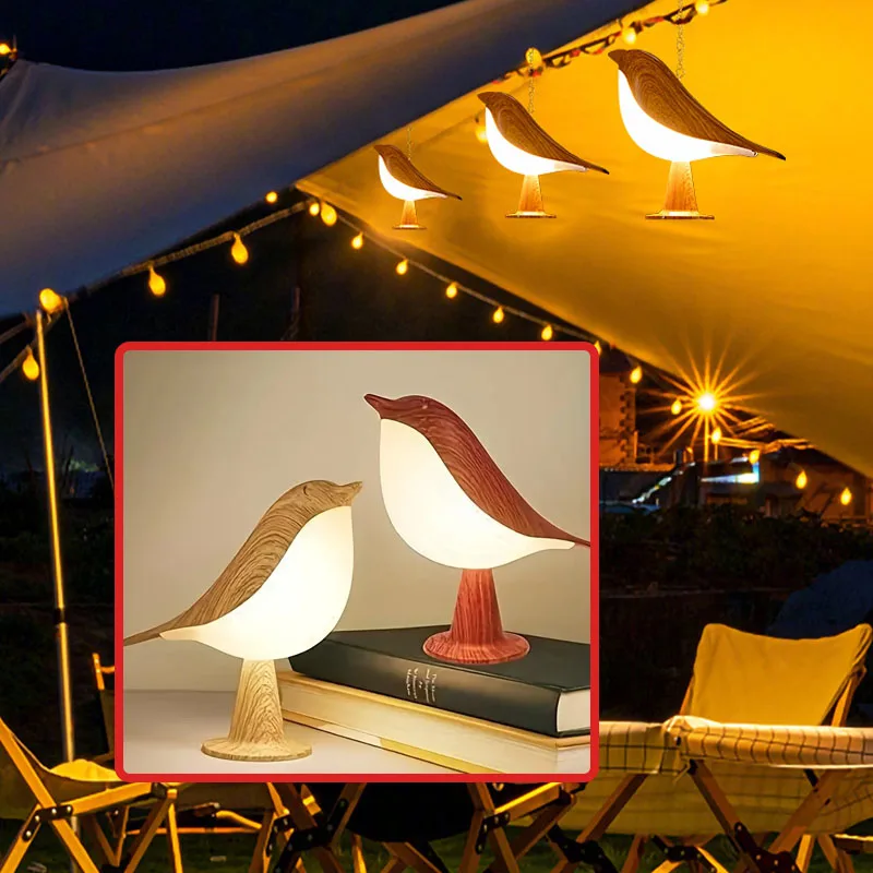 

Портативные ночники для кемпинга, 3 цвета, ночники в виде сороки, с регулировкой яркости, для домашнего декора, атмосферное освещение, настольная лампа, маленькая настольная лампа