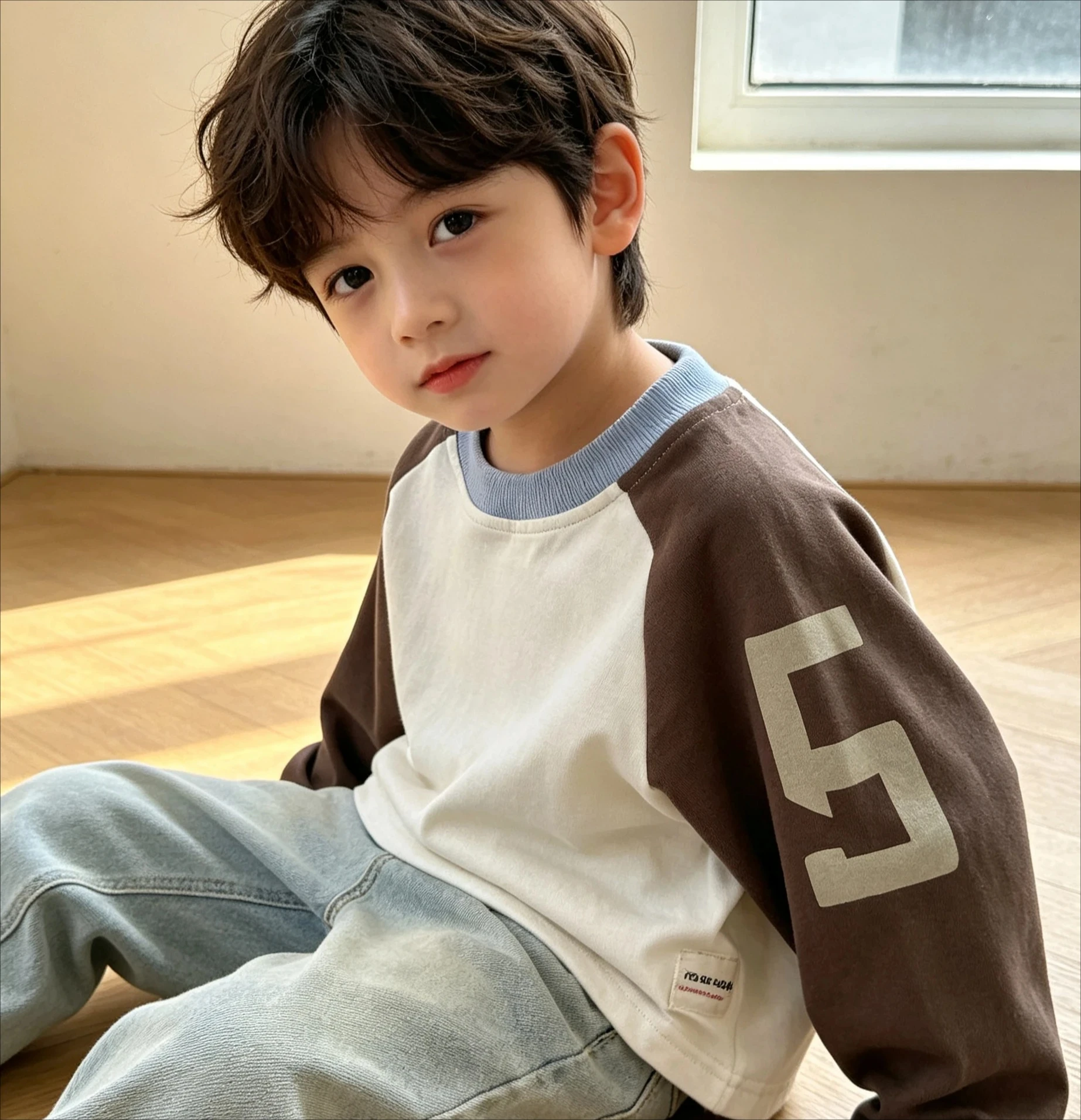 Boys and Girls Long Sleeve T-shirts Spring Autumn Patchwork Versatile Top 2026 New Children Clothing Korean Base Shirt