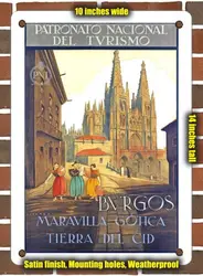 METAL SIGN - 1930 Burgos: Gothic Marvel, Land of El Cid - 10x14 Inches