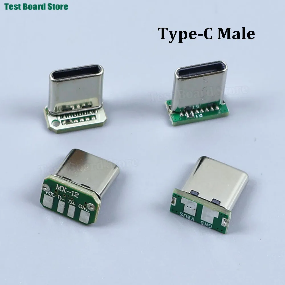 2/5/10 Stück USB Typ-C Stecker 16P Vertikaler Daten-Ladeanschluss mit 2/3/4/5/6 Schweiß-PCB-USB-Platinenanschluss 16P USB-C Steckverbinder – Detail 3