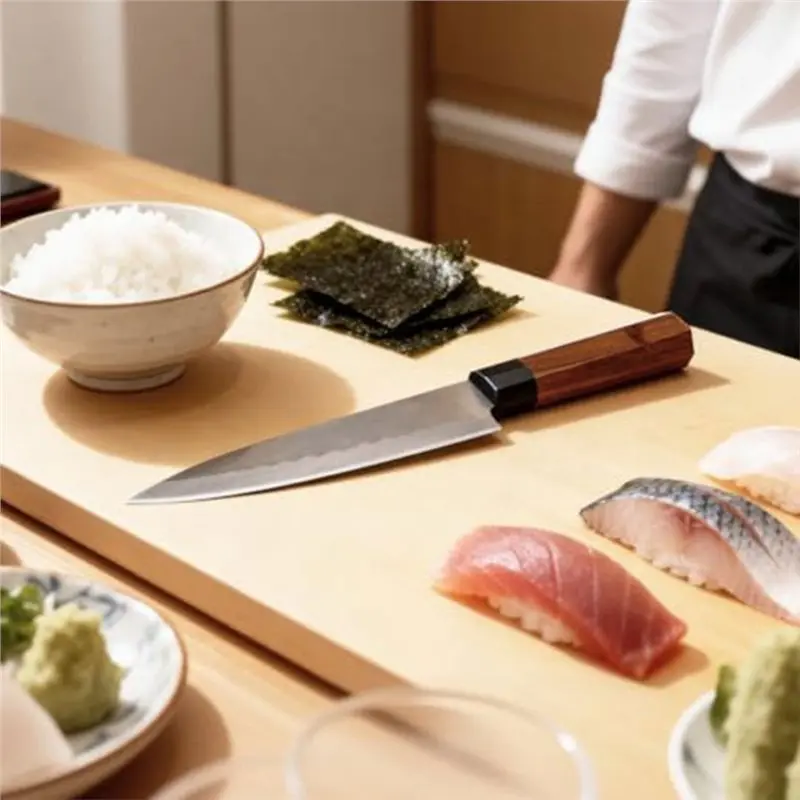 VEHO-Kitchen Knife Handle Octagonal Handle Replacement Craft Supplies Wood Accessories Sashimi Knife Handle Professional