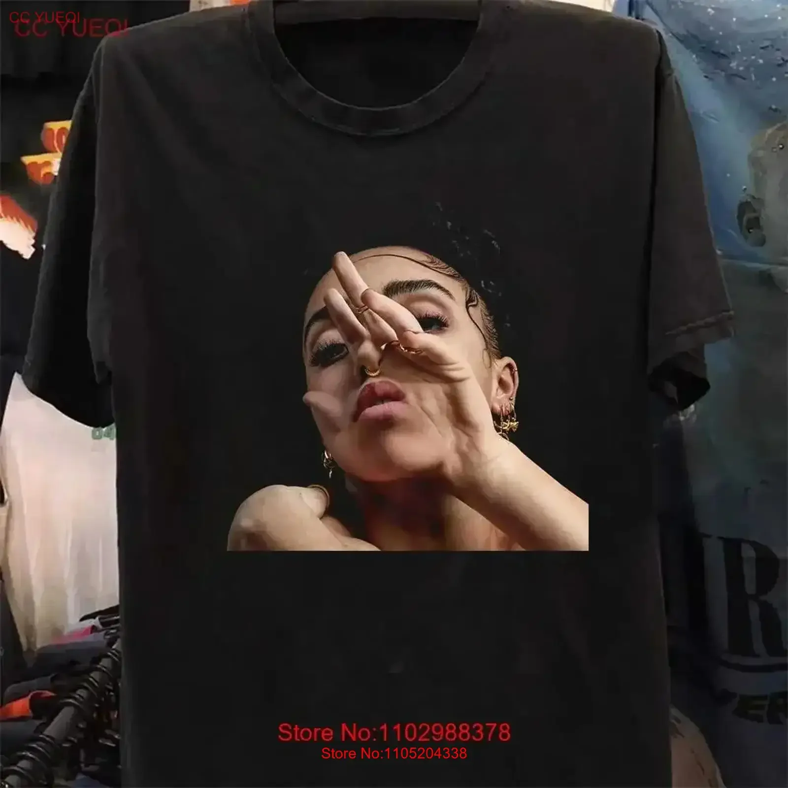 

FKA Twigs SINGER ГОРЯЧАЯ ЧЕРНАЯ ФУТБОЛКА С КОРОТКИМ РУКАВОМ ПОЛНЫЙ РАЗМЕР S 5XL pl57 винтажная стираная уличная мода Повседневная графика винтажная