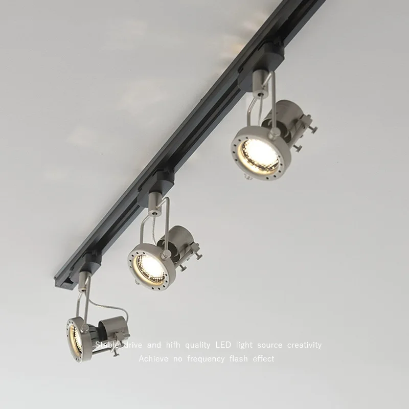 

Промышленный антибликовый светодиодный трековый светильник Gu10, регулируемый угол наклона, рельсовый прожектор, гостиная, бар, магазин одежды, настенная стирка, потолочный светильник