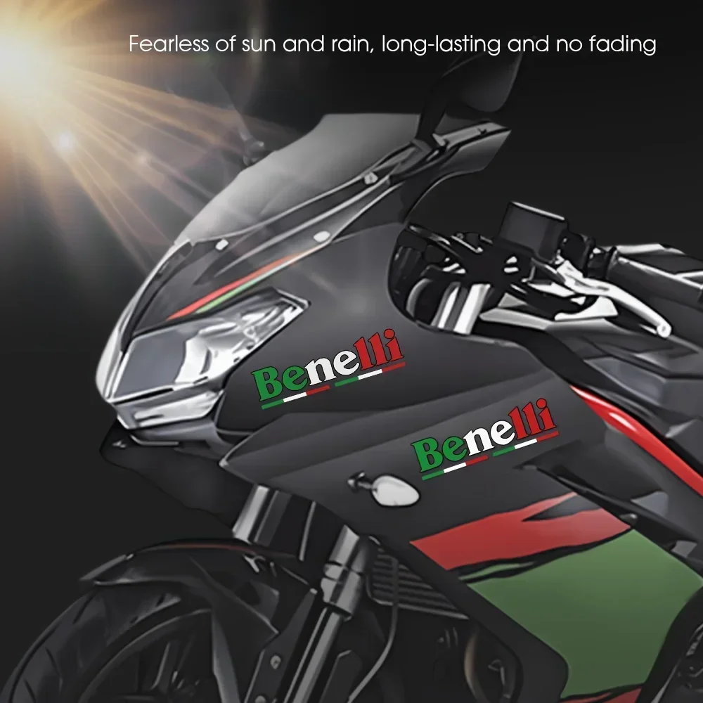 2PCS/SET "Benelli" Auto Moto Sticker, Brand Logo Decal for Motorcycle, Exterior Customization Accessory