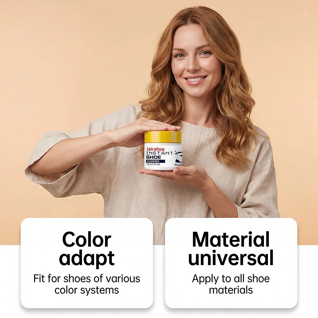 Shoe Cleaning Cream For Multiple Materials With Mild Formula And Shine Enhancement Portable Size