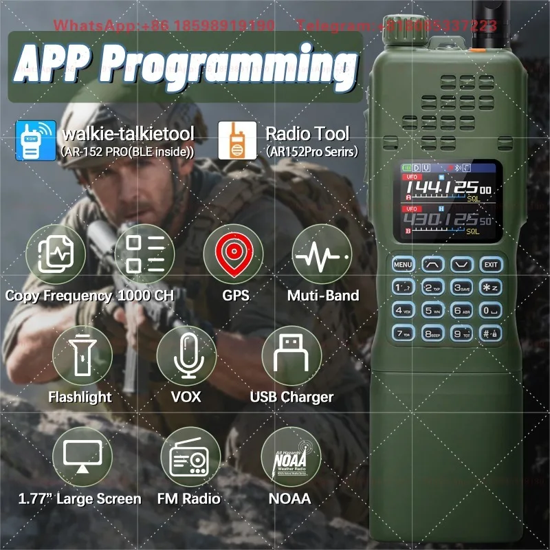 Baofeng AR-152 PRO GPS Ham Radio High Powerful CS  Game Walkie Talkie Long Range Upgraded AR-152 Portable Two Way Radio view 3