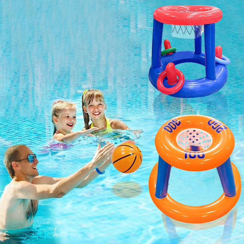 Juego de baloncesto acuático inflable, juego de lanzamiento de agua, aro de playa, piscina al aire libre, juguetes acuáticos de verano