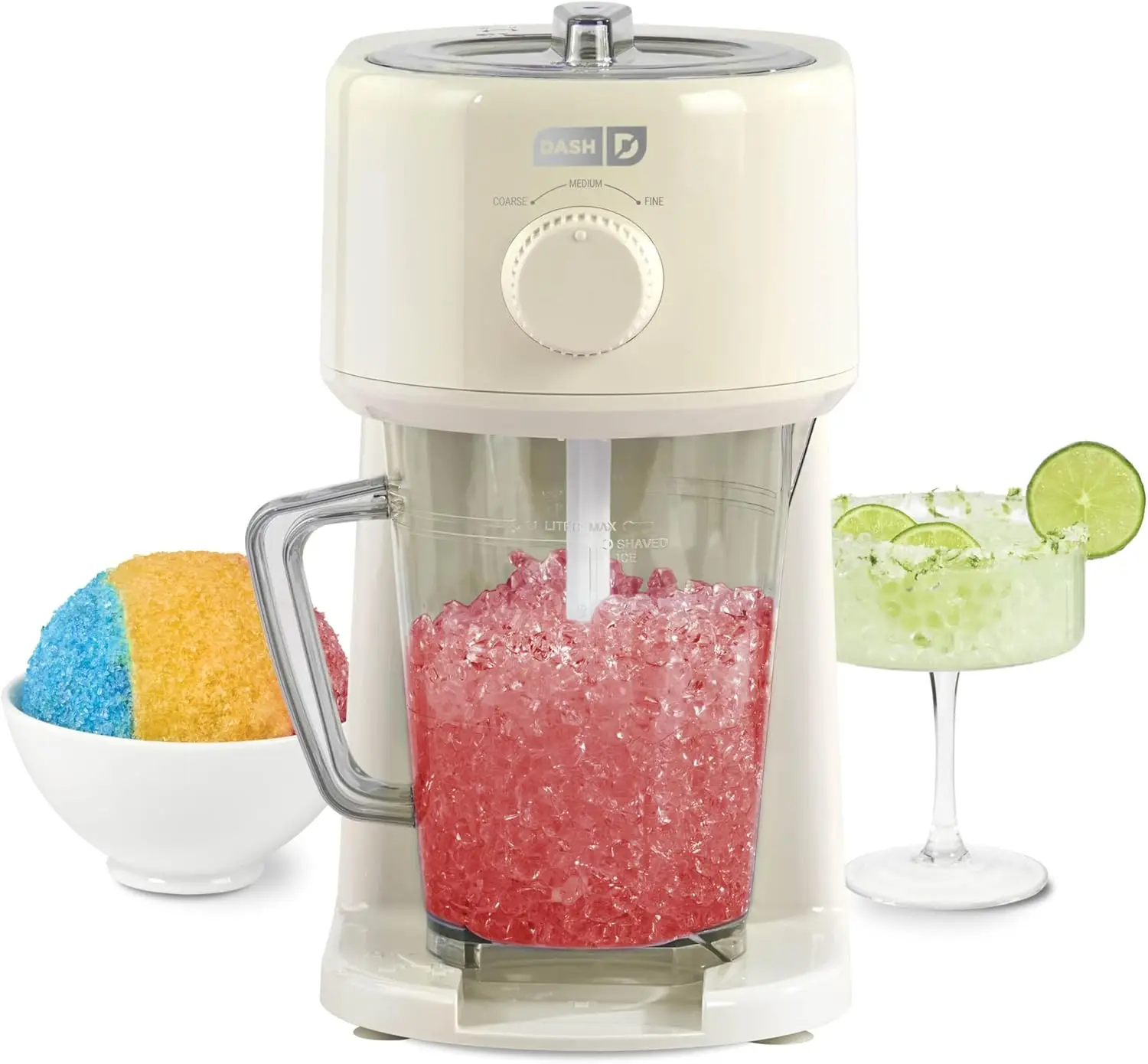 Deluxe Shaved Ice & Slushy Maker with Serving Pitcher, 1L, Multi-Purpose Ice Shaver Machine for Homemade Shaved Ice, Snow C