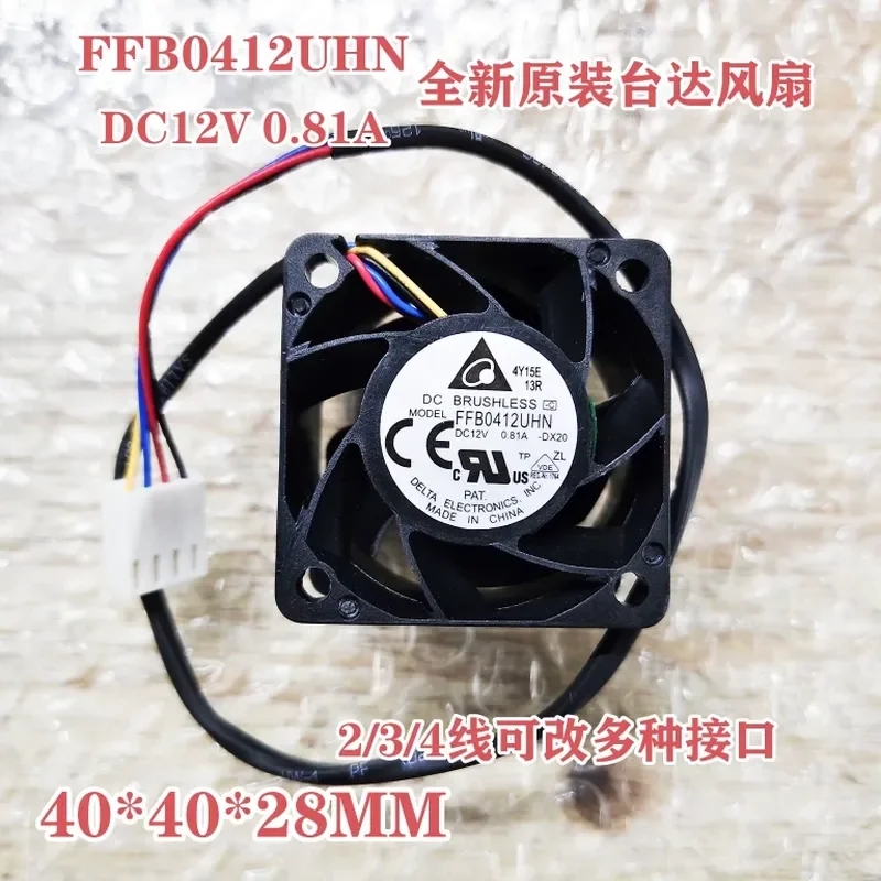 FFB0412UHN for Delta 4028 12V 0.81A PWM Intelligent Speed Control High Performance Server Fan 40x40x28mm