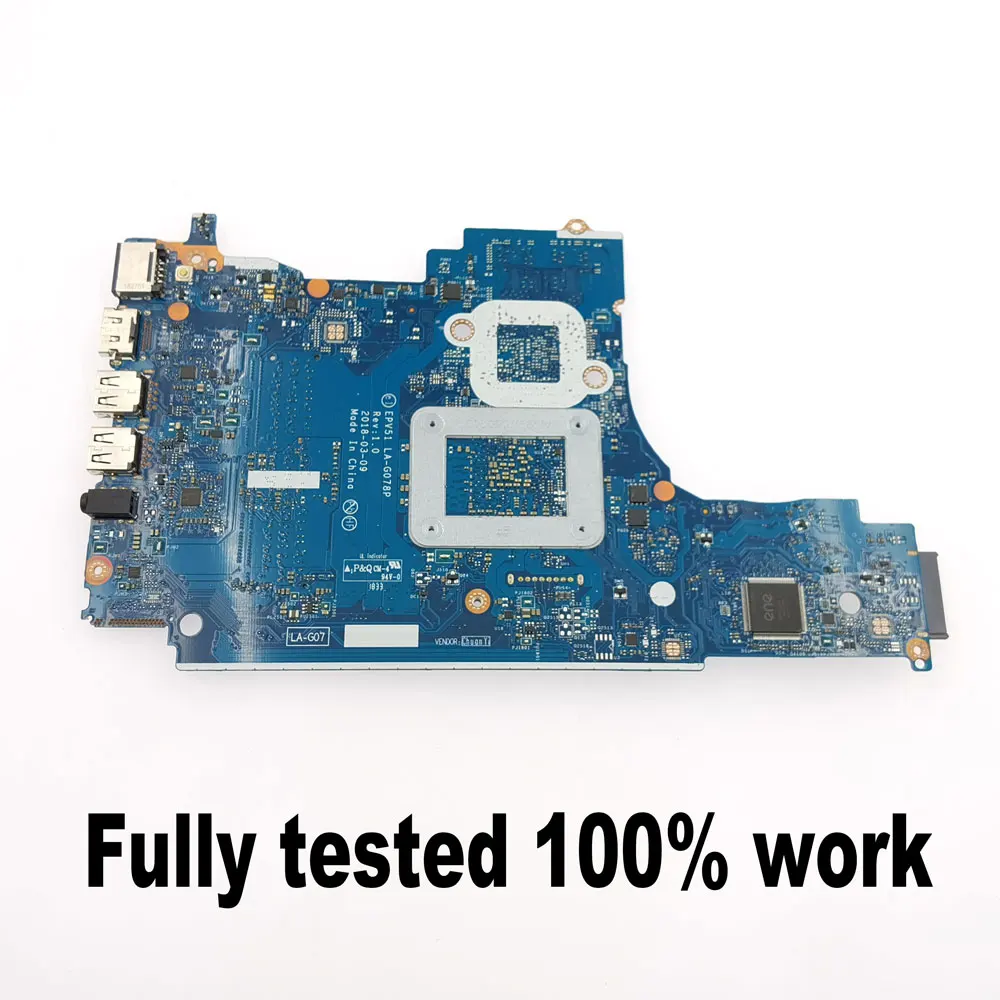 EPV51 LA-G078P for HP 15-DB 15T-DB 255 G7 Laptop Motherboard L20479-001 L20478-001 L31720-601  with A4 A6 A9 CPU DDR4  Tested