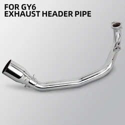 For Yamaha GY6 Zuma 125CC 150CC 200CC Scooter Exhaust Modified Stainless Front Pipe 51MM Interface Motorcycle Escape Header Tube