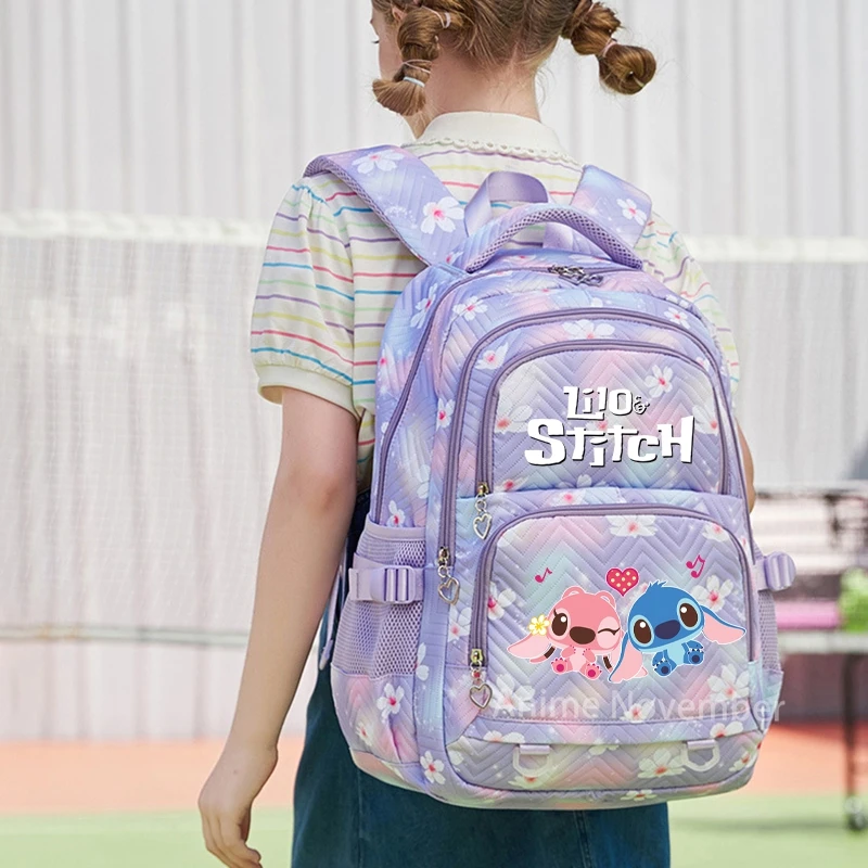 Disney Lilo Stitch Backpack for Girls Bookbag Teenage Mochila Women Backpack Female Travel Waterproof  Bag Students Schoolbag