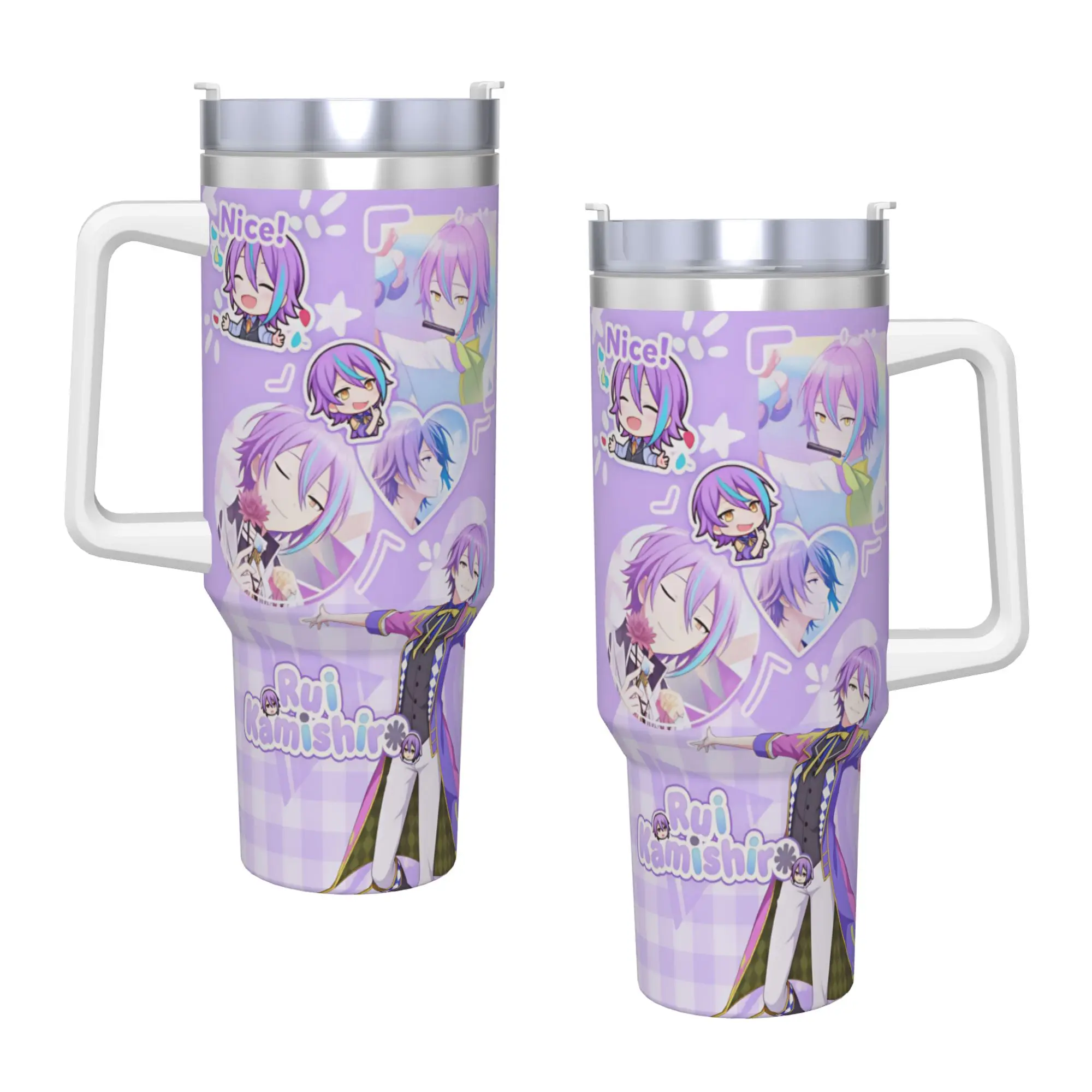 Project Sekai Rui Kamishiro Anime Game Tumbler  Hot Drinks Water Bottle Insulated Stainless Steel Coffee Mug Travelist Car Mugs