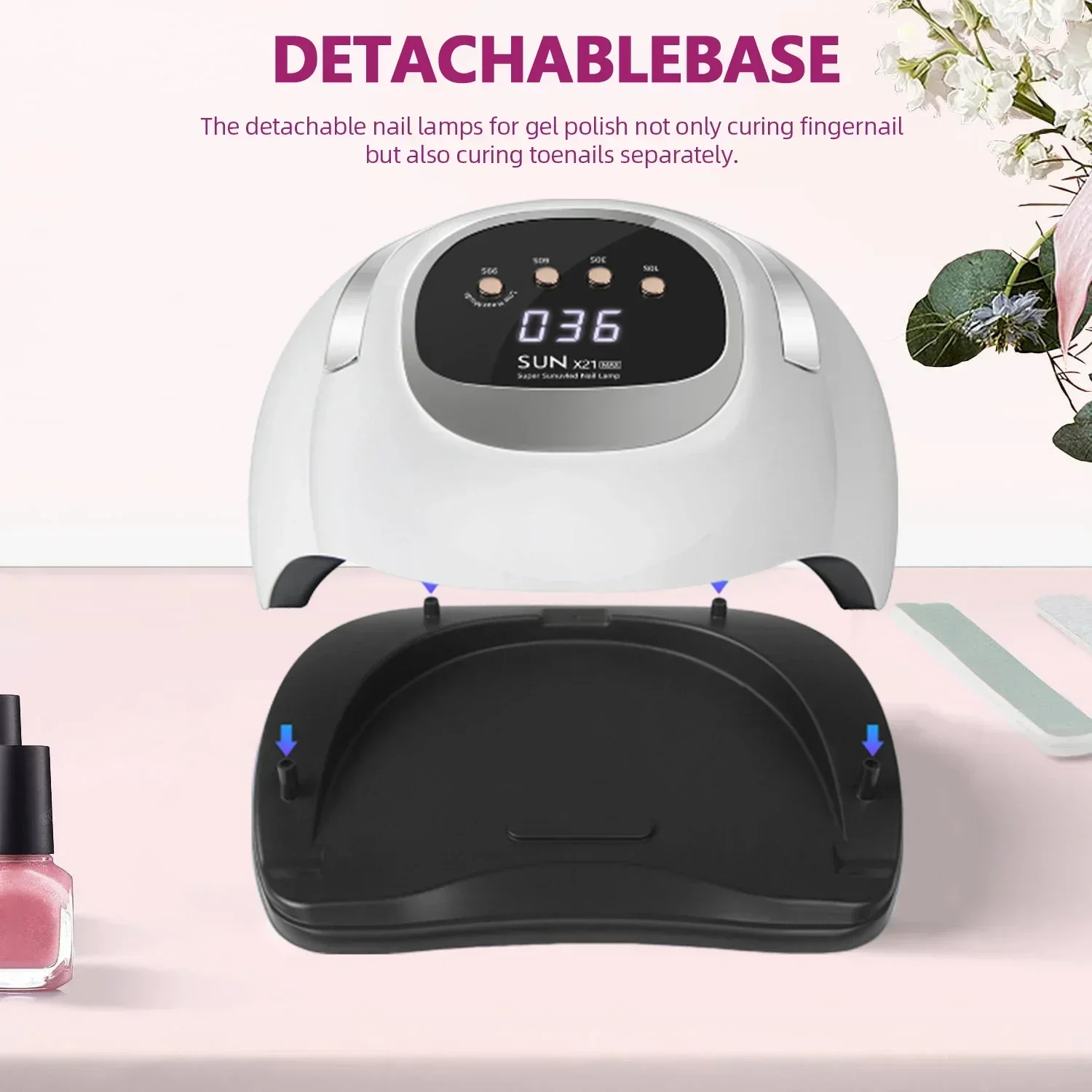 新型320Wネイルドライヤーランプ、72個のLED UV/LEDライト、スマートセンサー搭載、速乾ネイルドライヤーランプ、マニキュア・ペディキュアサロンツール