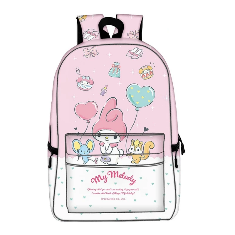 My Melody-Mochila escolar para chica, morral para ordenador portátil, bolsa de viaje para estudiantes universitarios