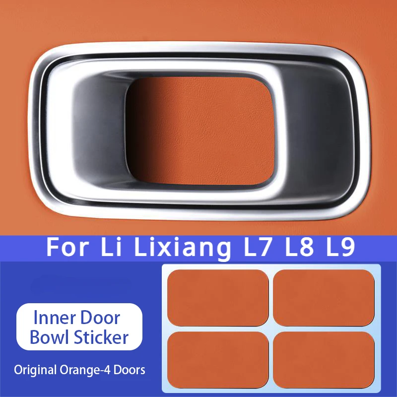 

For Li LiXiang L7 L8 L9 2022 2023 2024 Car Door Inner Handle Leather Protection Stickers for Leading Ideal Lixiang L7 L8 L9