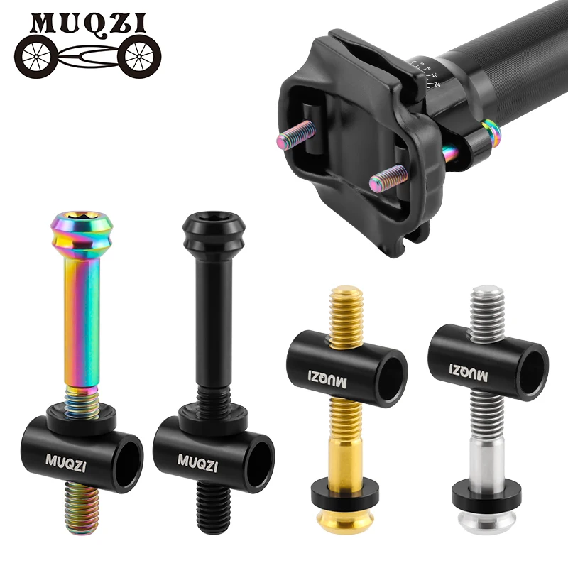 MUQZI TC4 Titanium Screw M5x30/40mm Bike Seatpost Bolt For Seat Tube Post Fixing with Washer