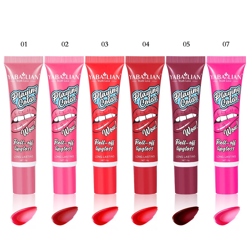 Lip Stain Gloss Tattoo Peel Off Tint Long Lasting Waterproof Lip Gloss Lipstick Lip Gloss for Women Tear-off Matte Lip Glaze