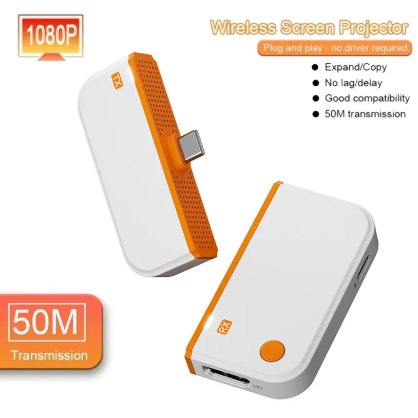 

50m 1080P HDMI-Compatible Wireless Video Transmitter and Receiver Extender TV Stick Dongle Wireless Adapter For Camera Laptop PC