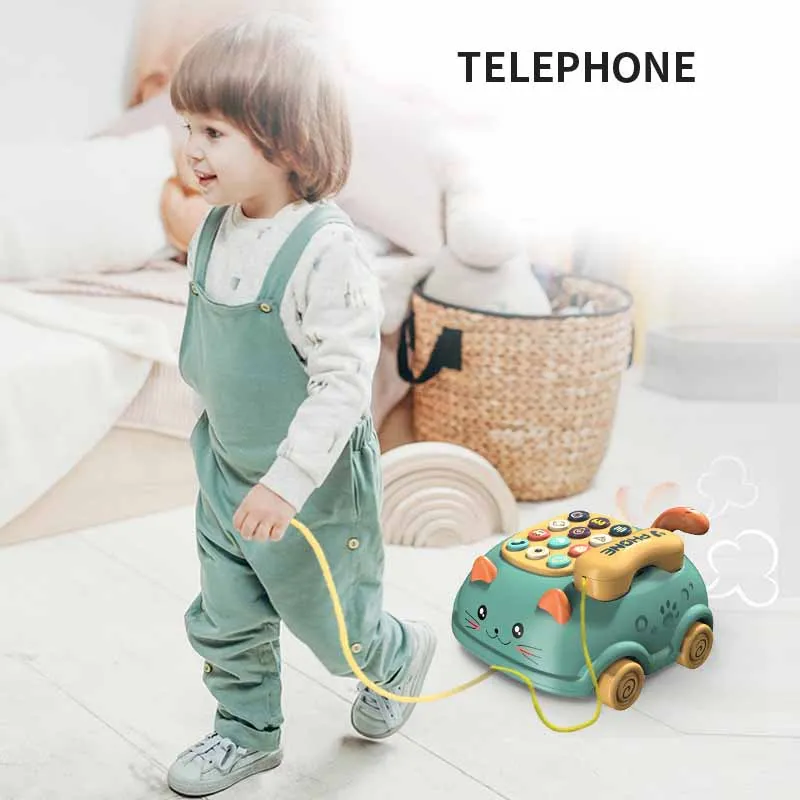 New Kids Puzzle Multifunctional Early Education Chinese And English Bilingual Telephone Cat Modeling Toys Baby Story Machine