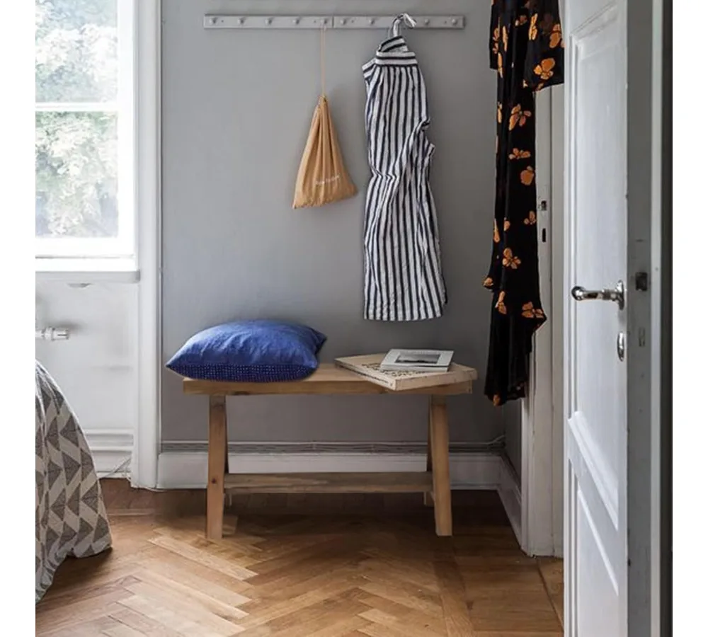 مقعد خشبي ريفي مقاس 30 بوصة، مقعد تخزين مدخل المزرعة لغرفة المعيشة وغرفة الطعام، لمسة نهائية طبيعية