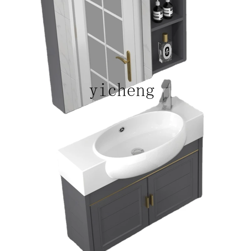 

XL Alumimum Bathroom Cabinet Combination Corner Basin Sink Balcony Washbasin