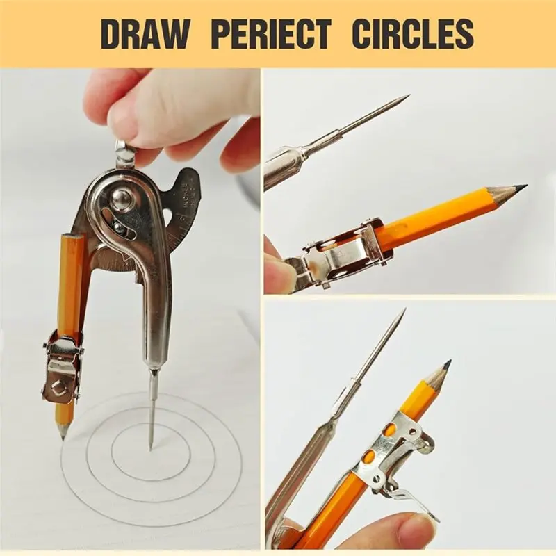 A97I-20 Pieces Compass For Geometry Math Compass Bulk Drawing Compass With Pencil For Student School Woodworking Art Drawing