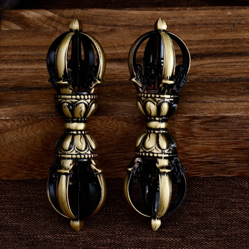 

Латунная позолоченная ручка Ваджра в тибетском стиле с пятью зубцами Непал Тибетский колокольчик Ваджра и орнамент Ваджры можно использовать в качестве оконного выключателя