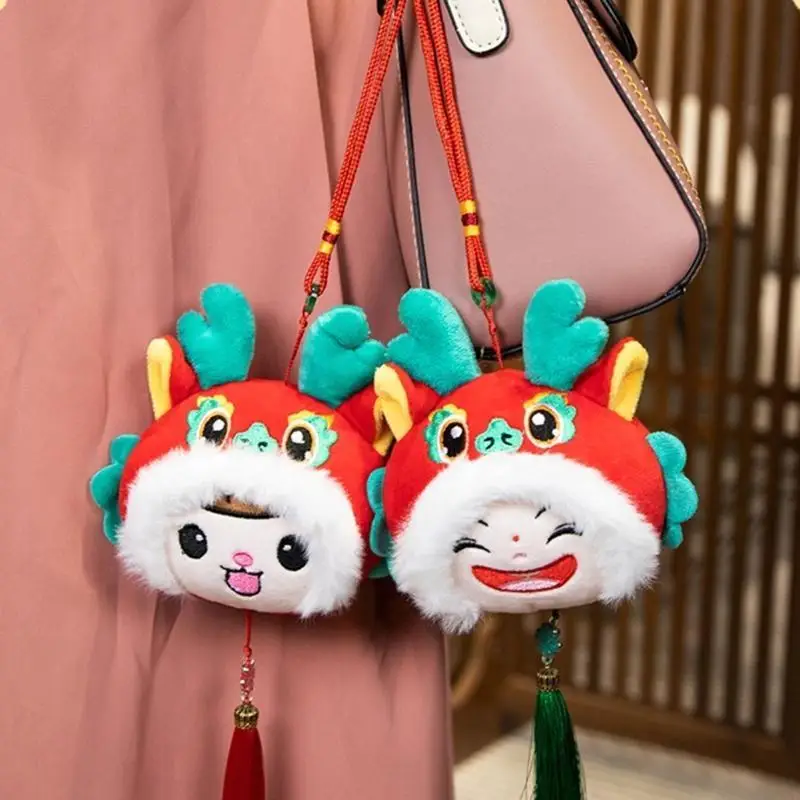 Red Dragon Stuffed Animal Red Dragon Mascots Gift Plush Toy for Family Friend