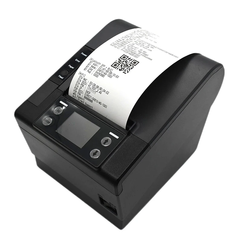

80mm MQTT Cloud Printer with Auto Cutter Thermal Receipt Printer for Small Business Wireless Bluetooth Restaurant Bill Printer