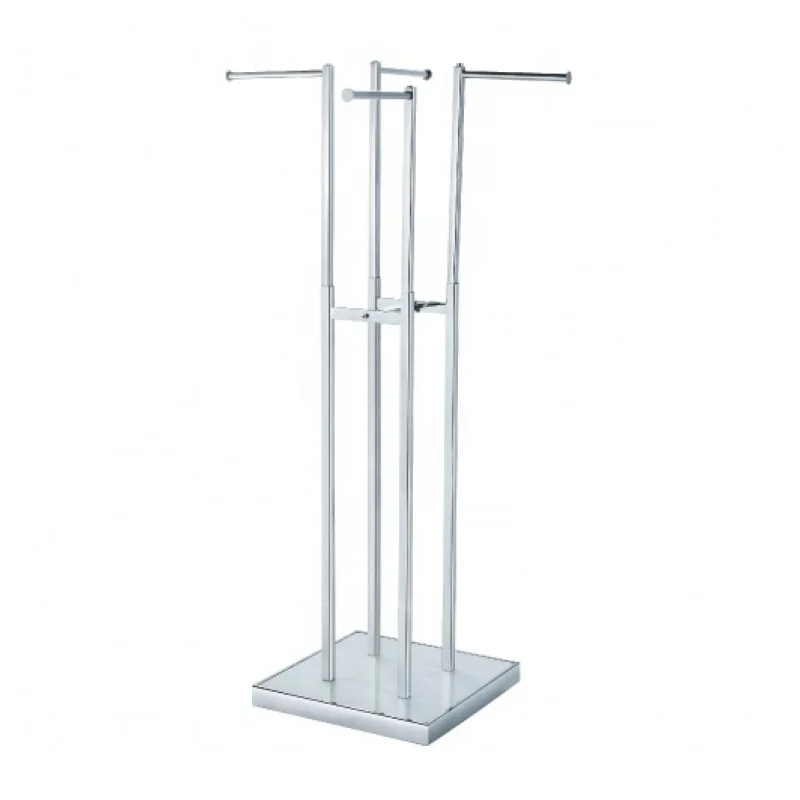 Custom, Round Arm 4 Way Metal Clothing Display Stand