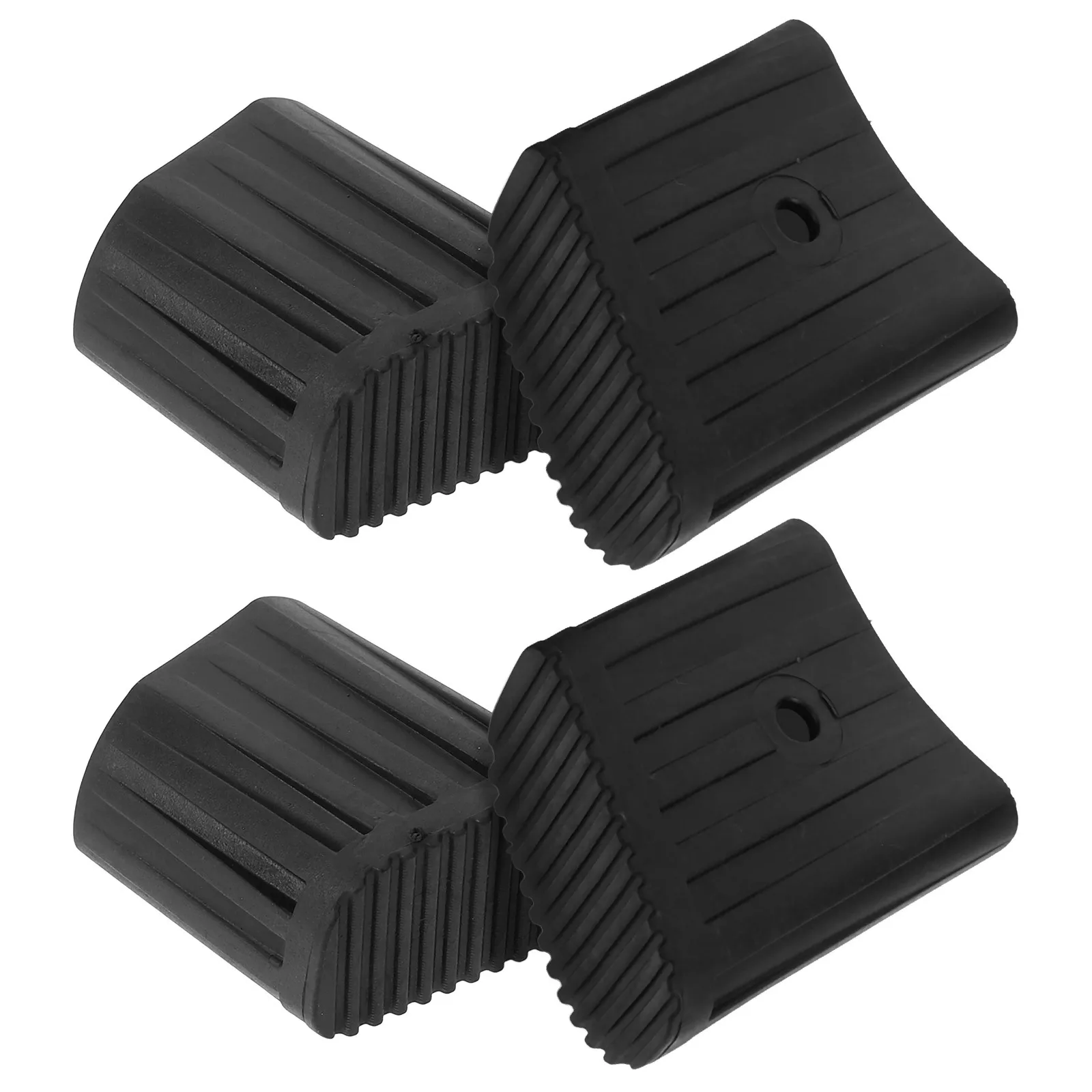 4 шт., нескользящие защитные чехлы, сменные ножки для стремян, черные утолщенные подушечки, прочная резиновая защита для пола, защита от износа