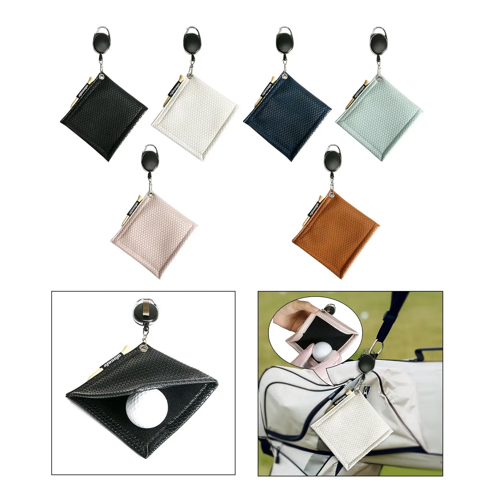 PU Golf Ball Cleaning Towels Golf Club Head Wiping Cloth for