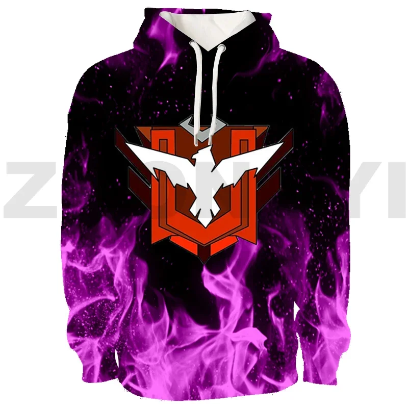 Funny Game Free Fire Garena 3D Hoodies Teens Anime Sweatshirt Fashion Casual Men Clothing Cosplay Costume Warm Women Streetwear