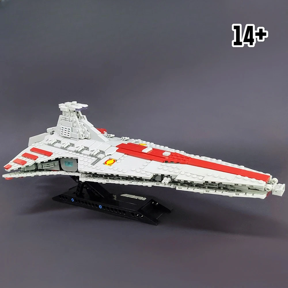 

Конструктор Disney 75441 Venator Republic Cruiser MOC: корабль эпохи Clone Wars с двойными мостами для взрослых фанатов, товары для вечеринок