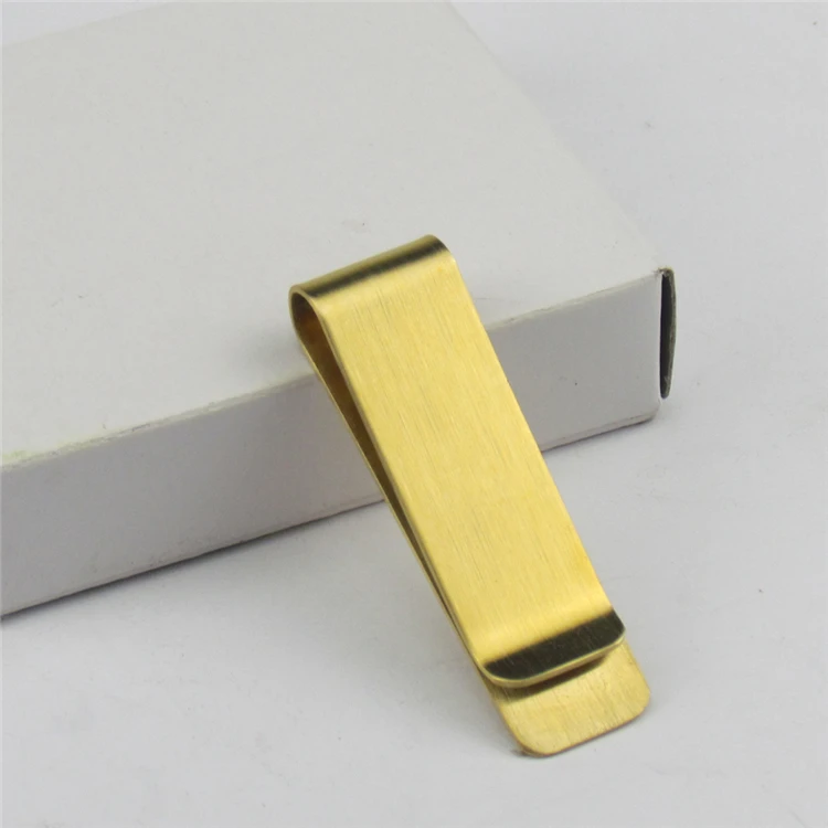 Outdoor EDC Simple Brass Money Clip 2 Colors Man Clamp Holder For Money Wallet