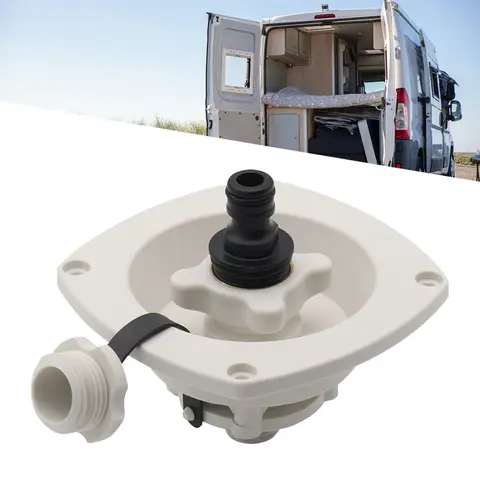 Vattenpåfyllningsinlopp för husvagn, vattenpåfyllningsinlopp, inbyggd backventil för båt, gravitationsvattenpåfyllningsskål, marin husvagn 10 best sales husbilens vatteninlopp - №1